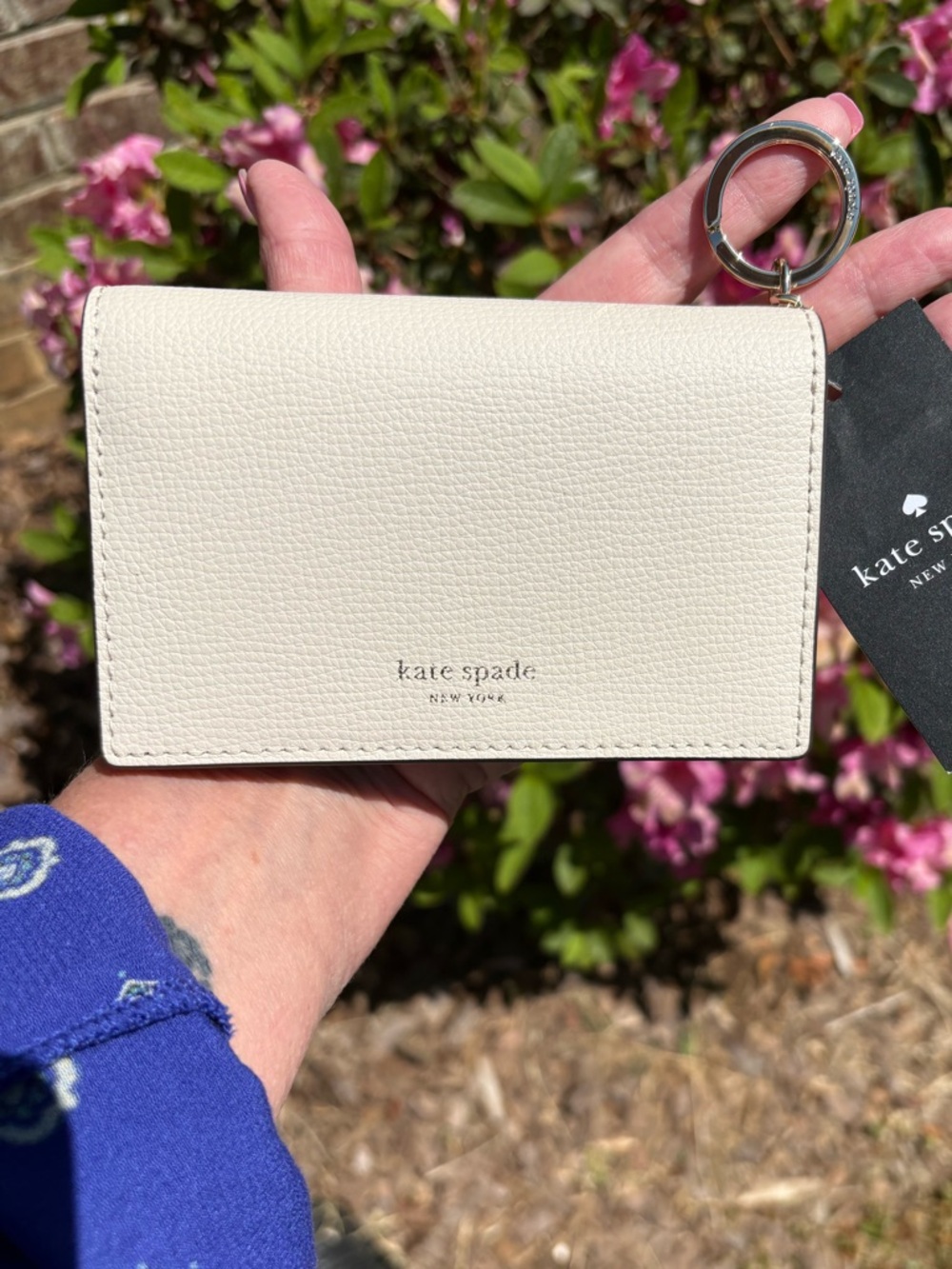 Kate Spade Beige Leather Bifold Wallet NWT - Picture 2 of 5